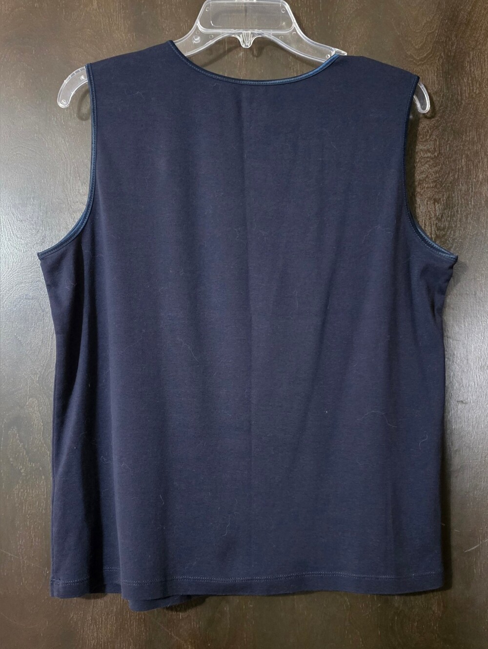 Christopher & Banks Navy Sleeveless Tank Top Women's Size XL - Picture 2 of 6